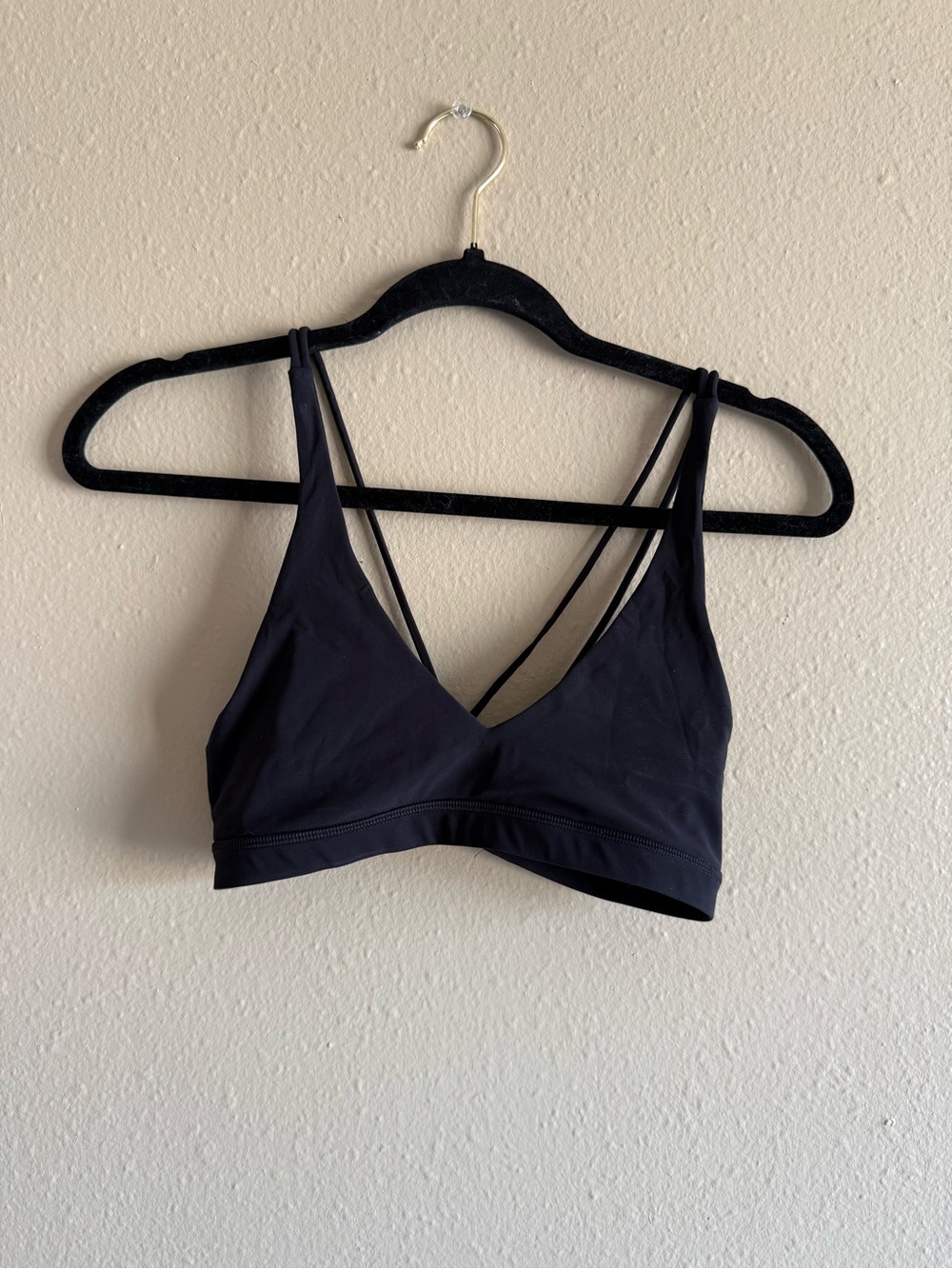 lululemon athletica Black Strappy V-Neck Sports Bra